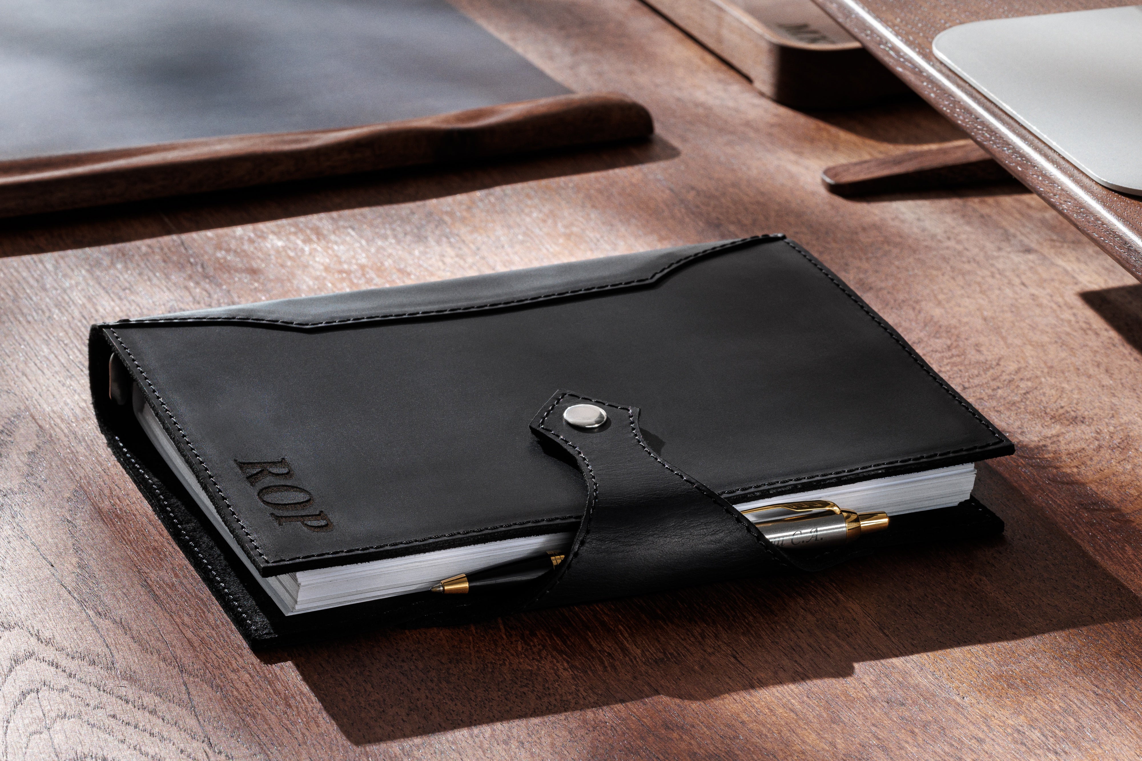 Premium Black Leather Binder – Minimalism Refined by Mureli