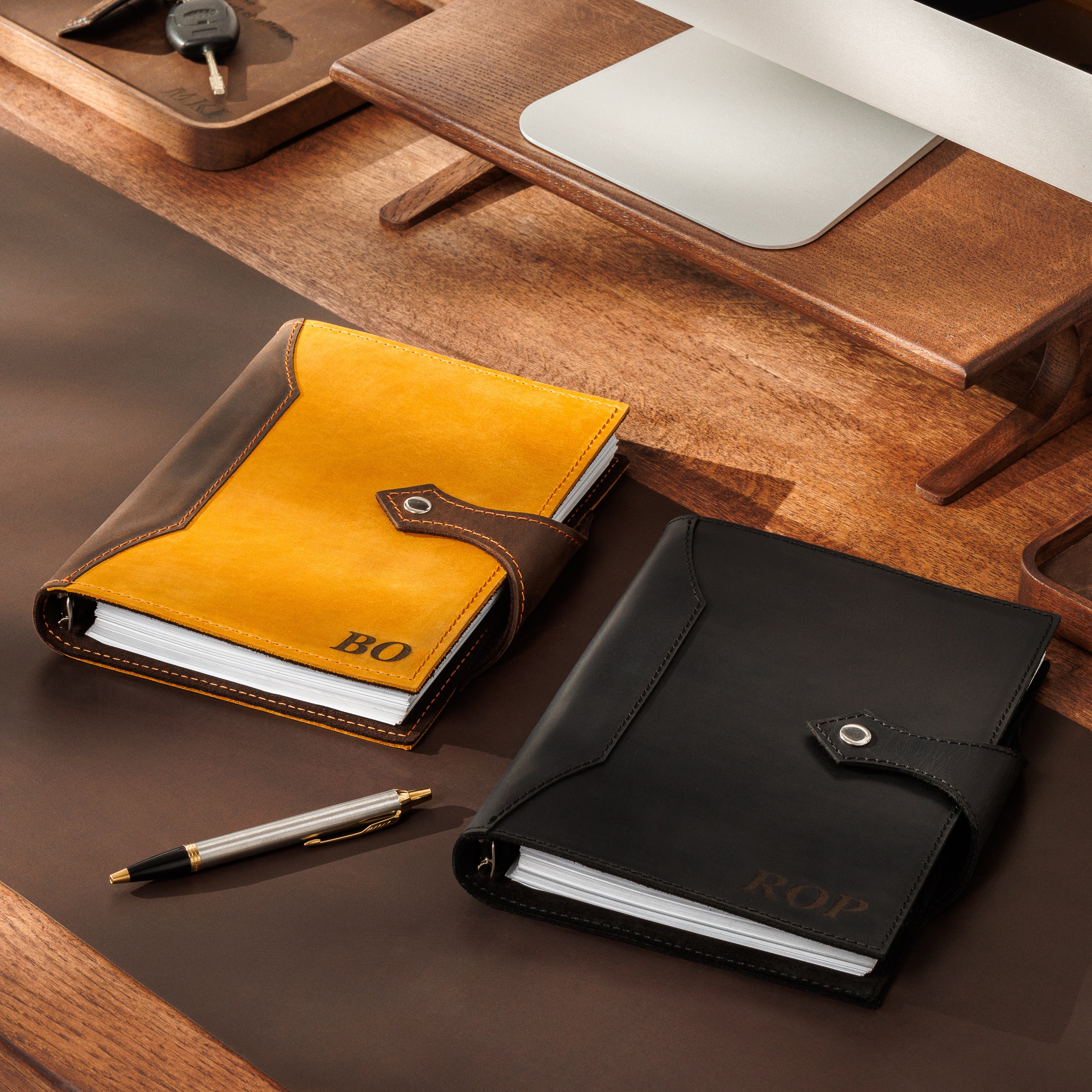 Premium Honey Yellow Notebook with Tail Closure – Bold & Refined