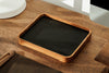 Rich grain detail of natural wood organizer