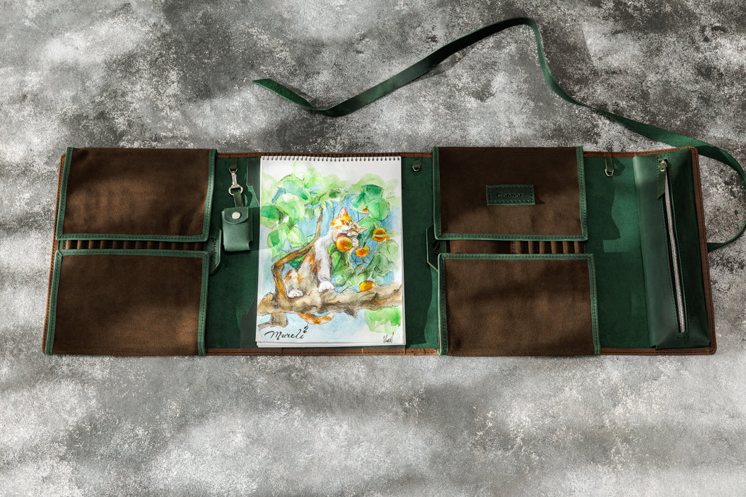 Eco spirit green brown leather art kit | Mureli