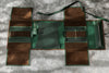 Forest whispers green brown leather organizer