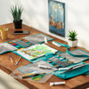 Handmade teal artist kit for creative souls
