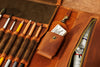 Handmade vibrant ginger leather sketch case