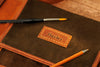 Bright spirit ginger leather sketch organizer by Mureli