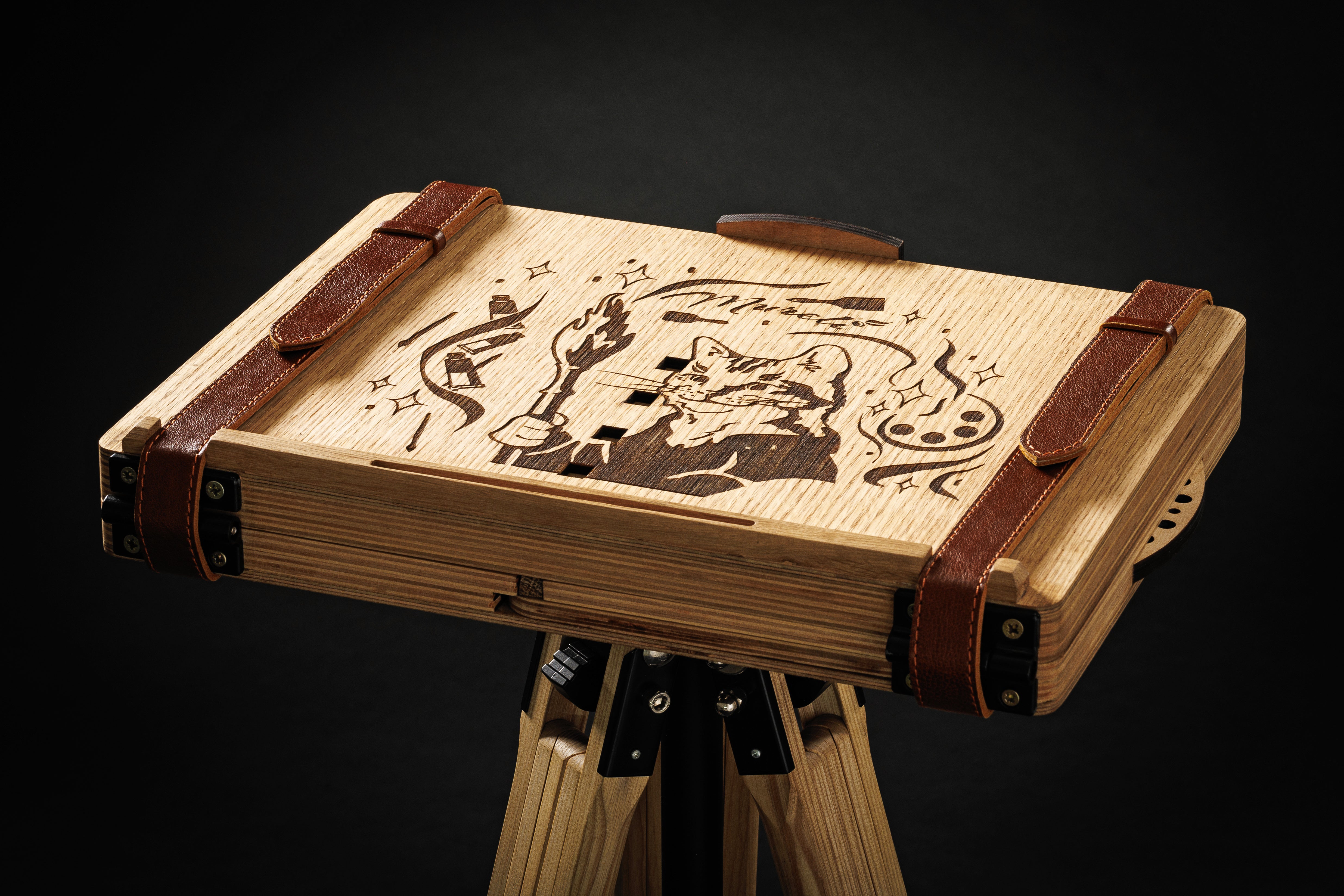 Artisan-crafted artist case with custom personalization