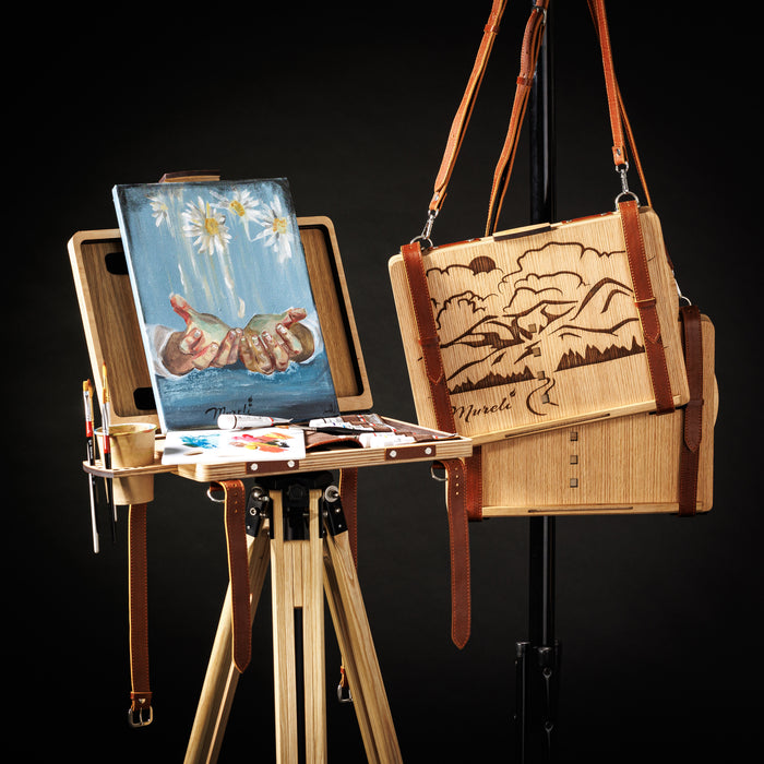 Portable easel for sketching trips and painting outdoors