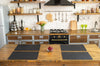 Luxury Black Placemats in Genuine Leather | Handmade for Your Table