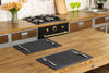 Premium Dark Blue Leather Placemats | Made to Order with Personalization