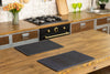 Dark Blue Table Placemats in Genuine Leather | Custom Hot Stamping