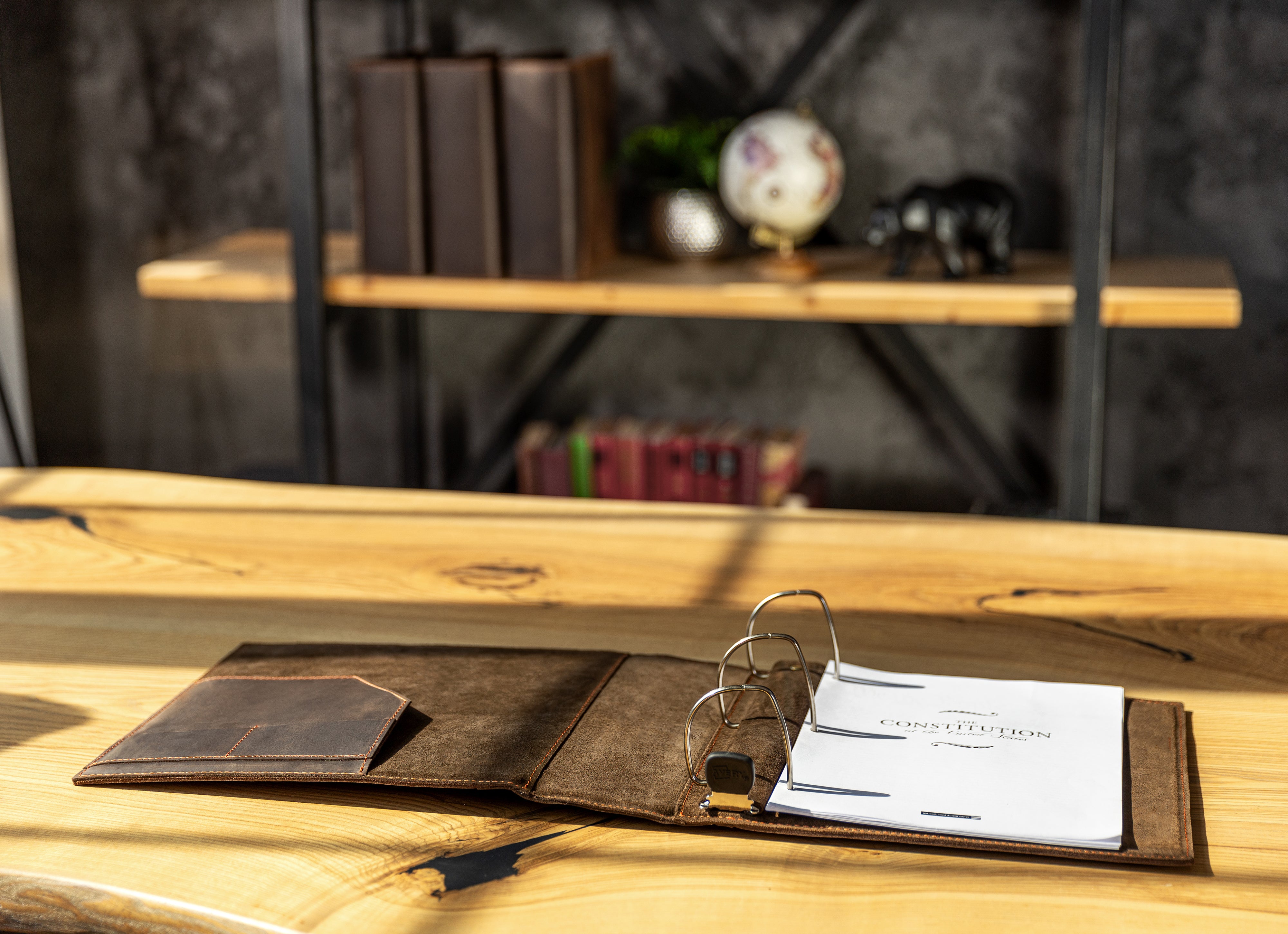 Personalized 3-Inch Leather Document Binder – Corporate Office Edition