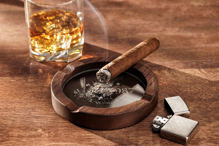 Personalized Wooden Ashtrays by Mureli