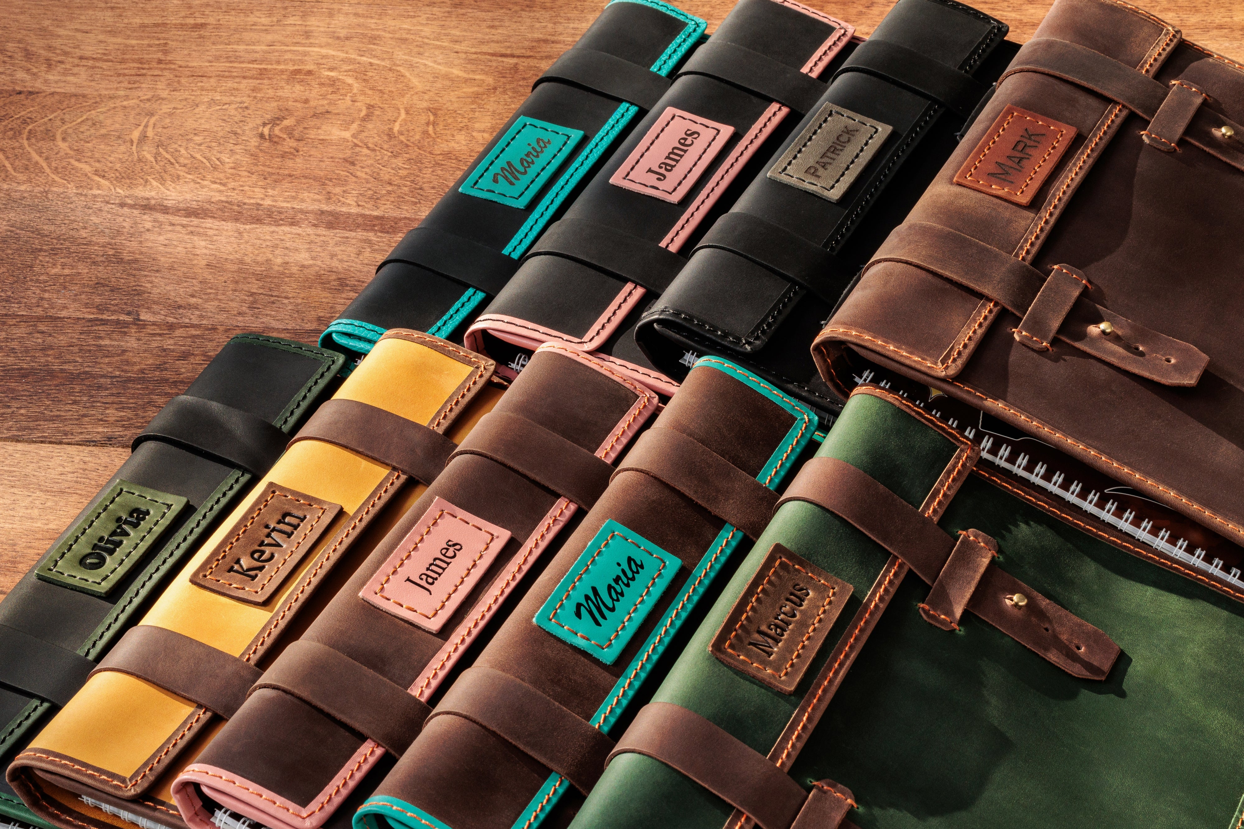 Personalized Leather Sketchbook Organizer | La Vita by Mureli