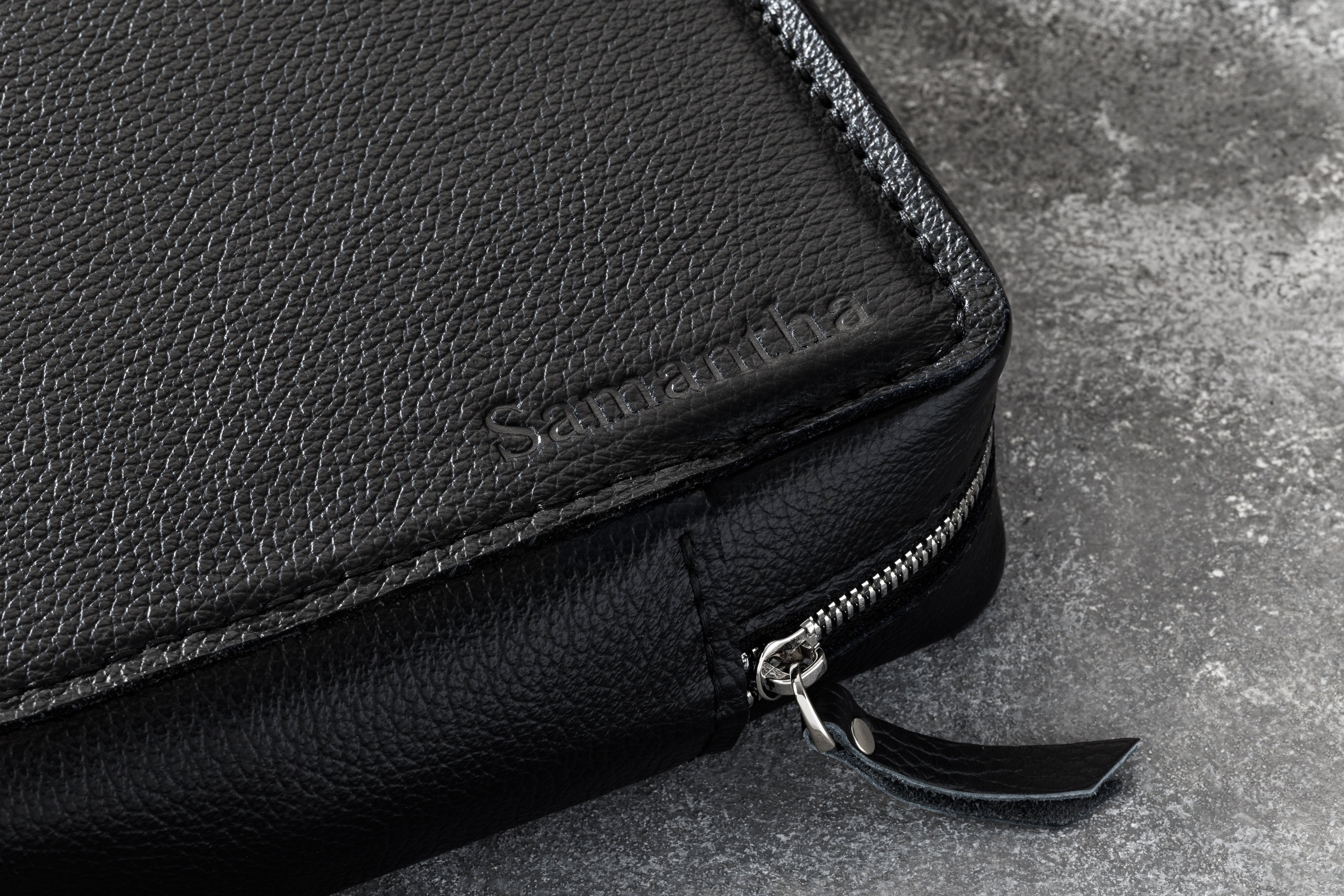 Leather Zippered Pockets for Artist Accessories