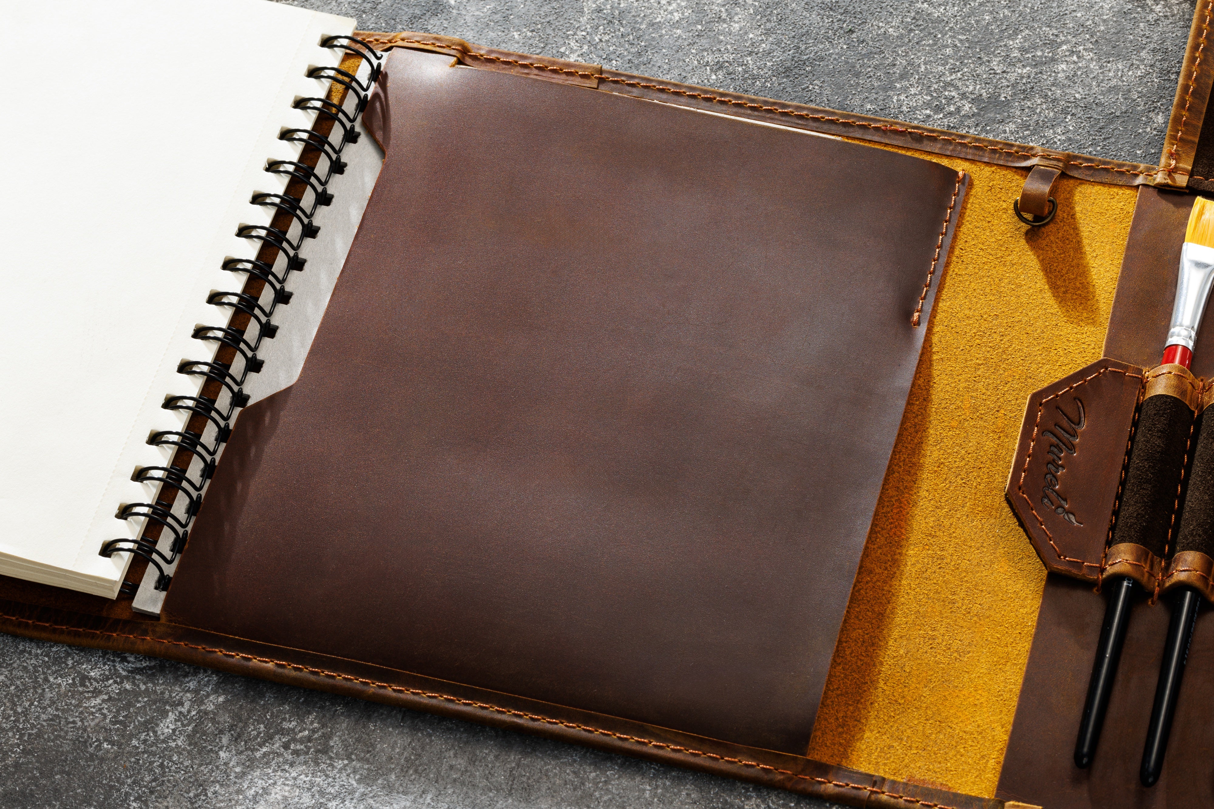 Travel Art Supplies Organizer | Leather Sketch Roll