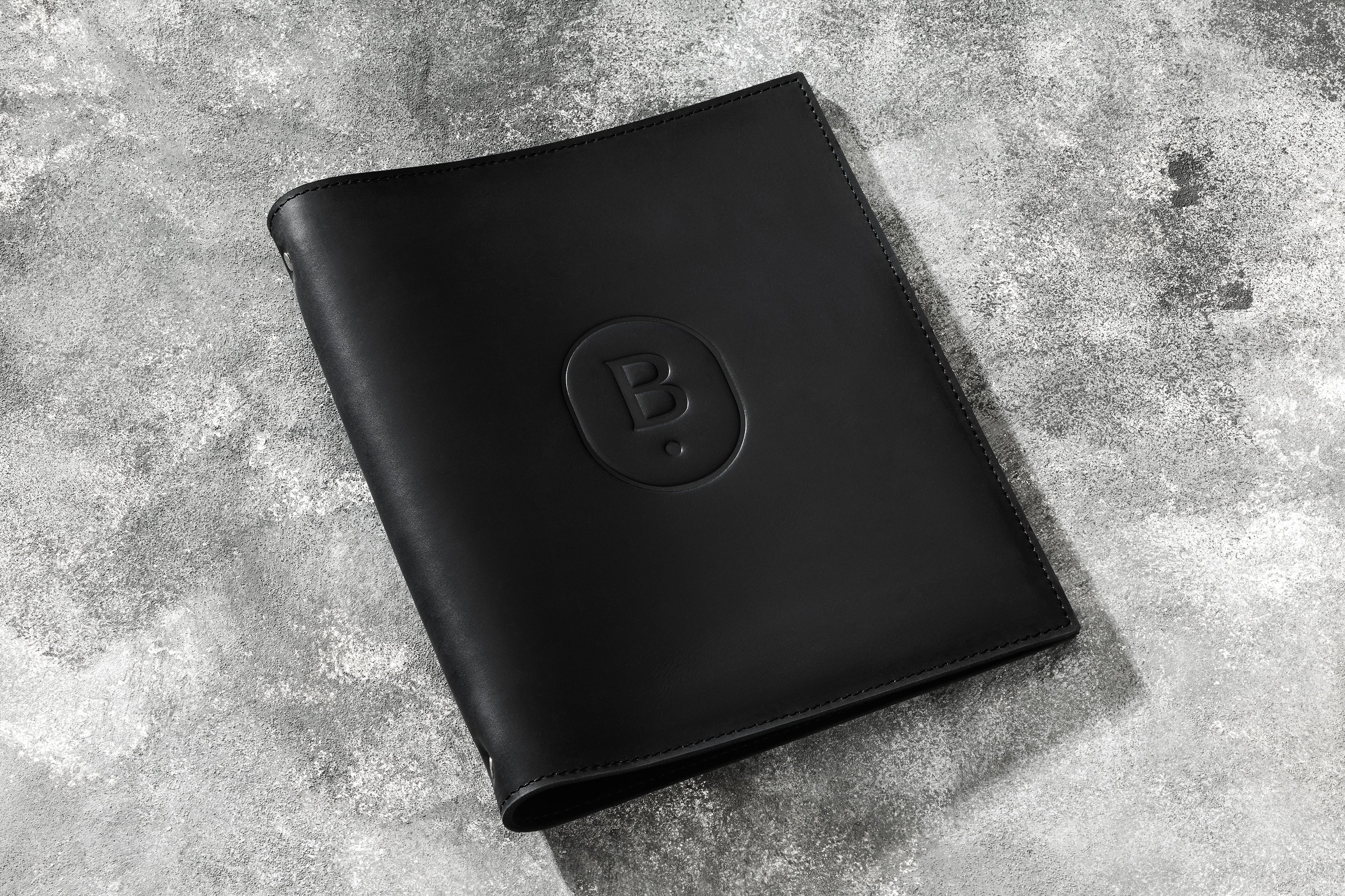 3-Ring Leather Portfolio – Full-Grain Handmade Document Binder
