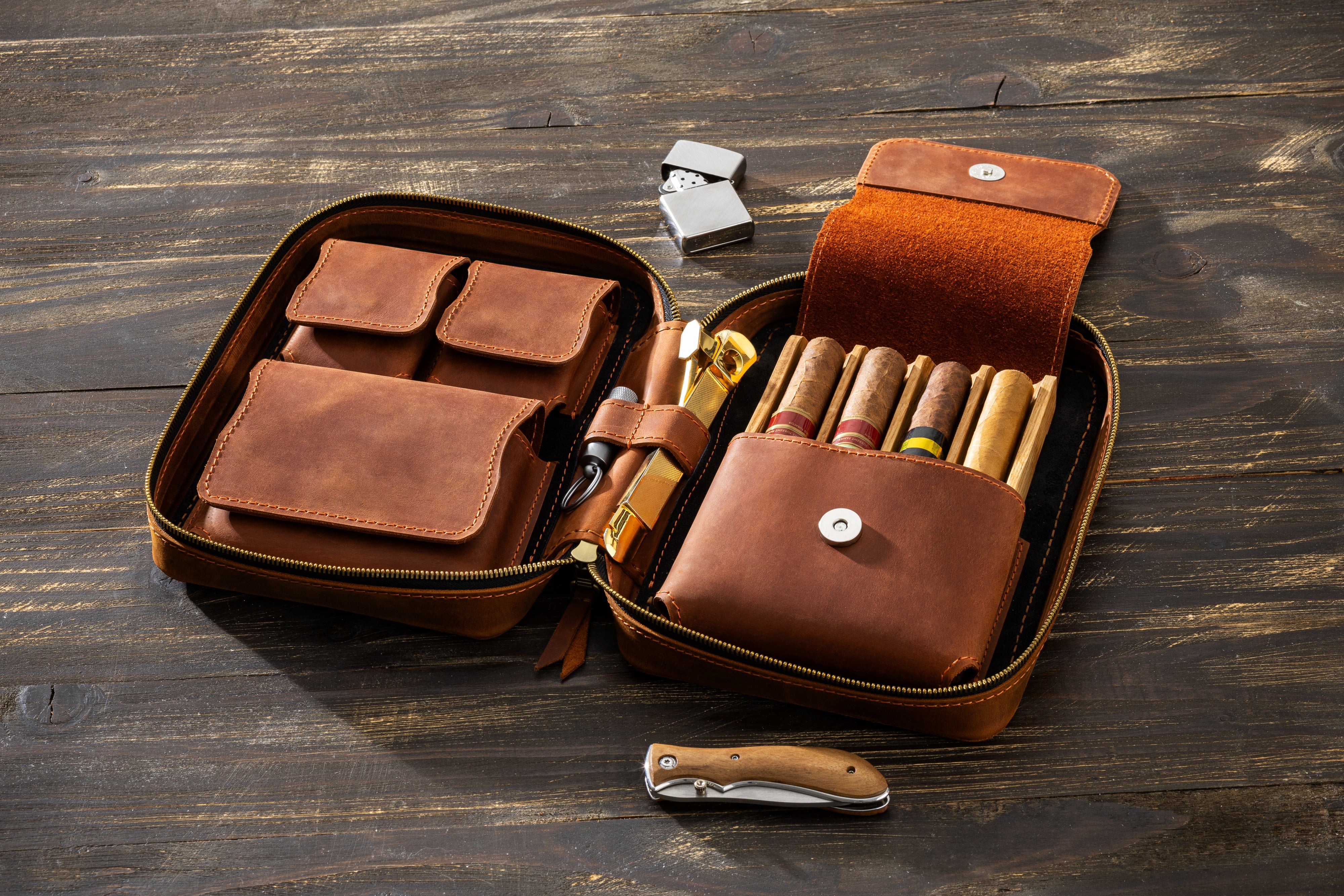 Casual Cigar Case from the Basic Collection wood frame