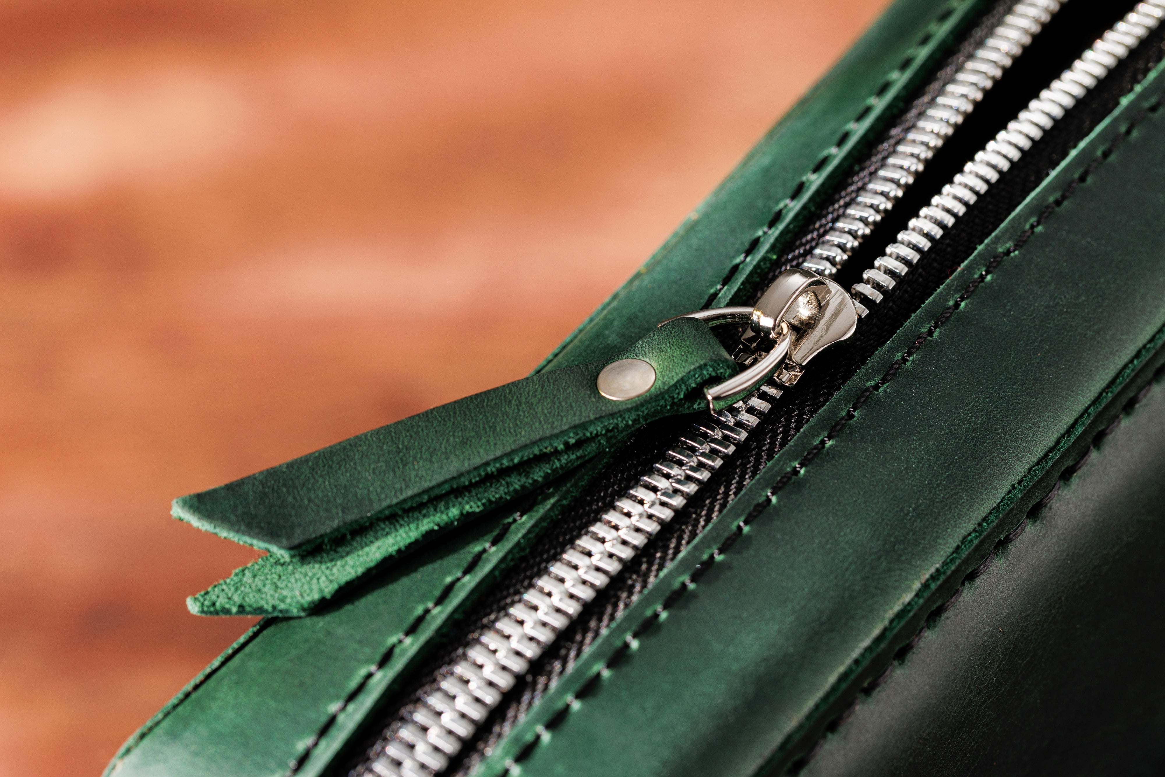 Green Leather Art Case with Pencils | Compact Artist Organizer for Sketching on the Go | Gift for Teen or Adult