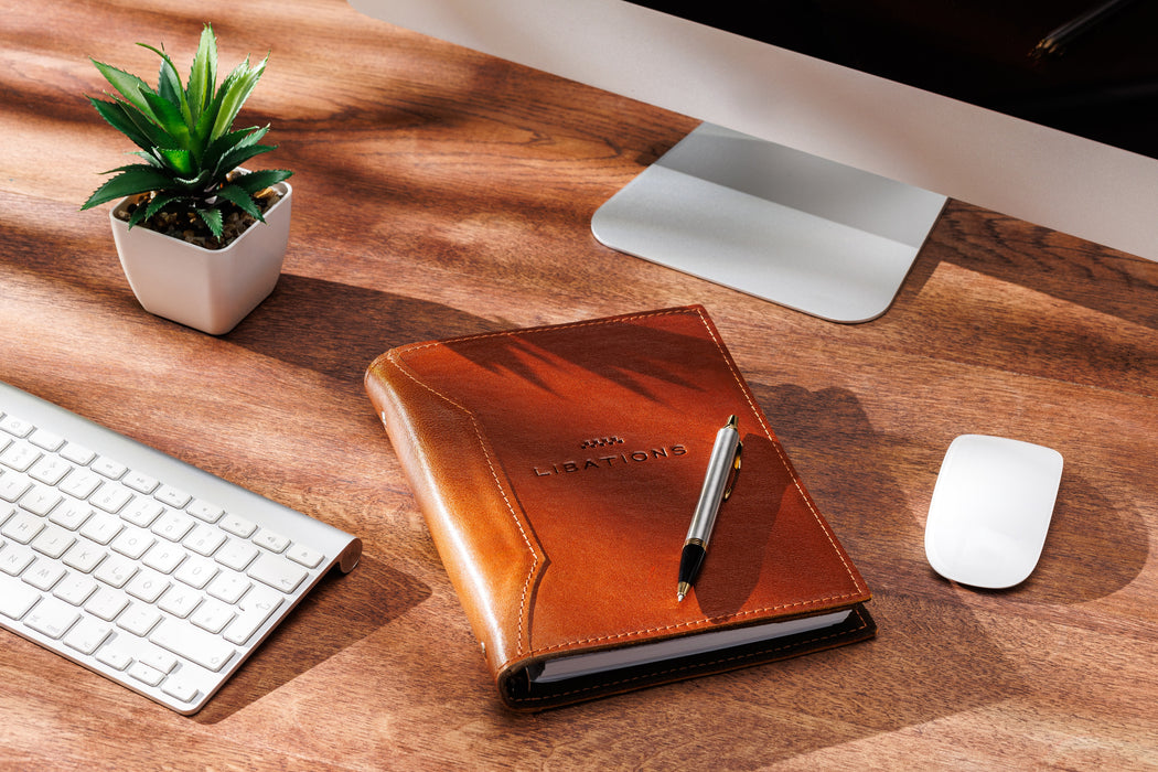 Mureli Signature Leather Notebook – Brown, Deep Focus