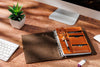 Tan Leather Planner with 3-Ring Mechanism – Elegant & Functional