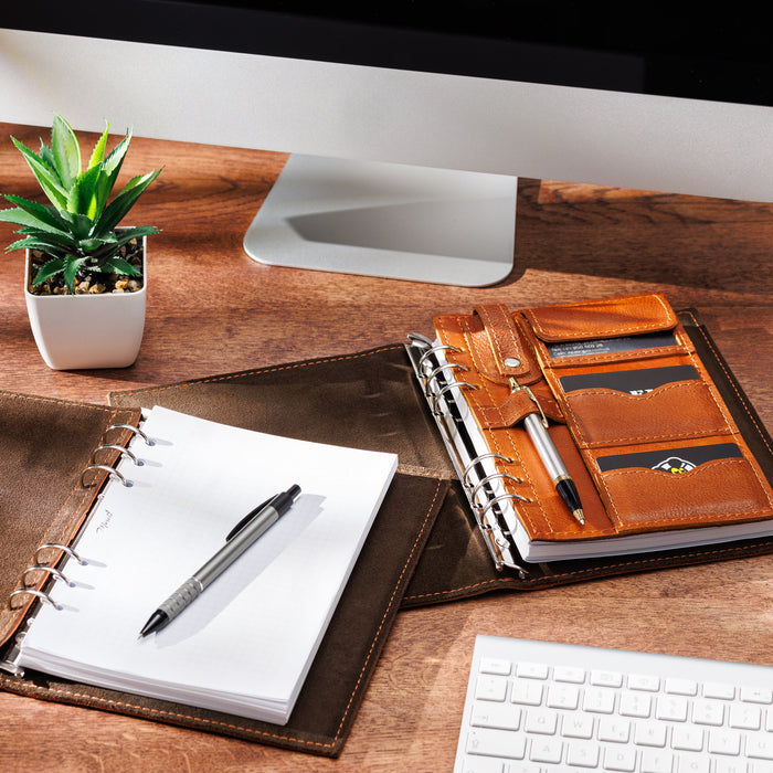 Warm-Tone Leather Portfolio – Stylish Gift for Professionals