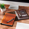 For Thoughts Worth Writing – Tan Leather Organizer with Rings
