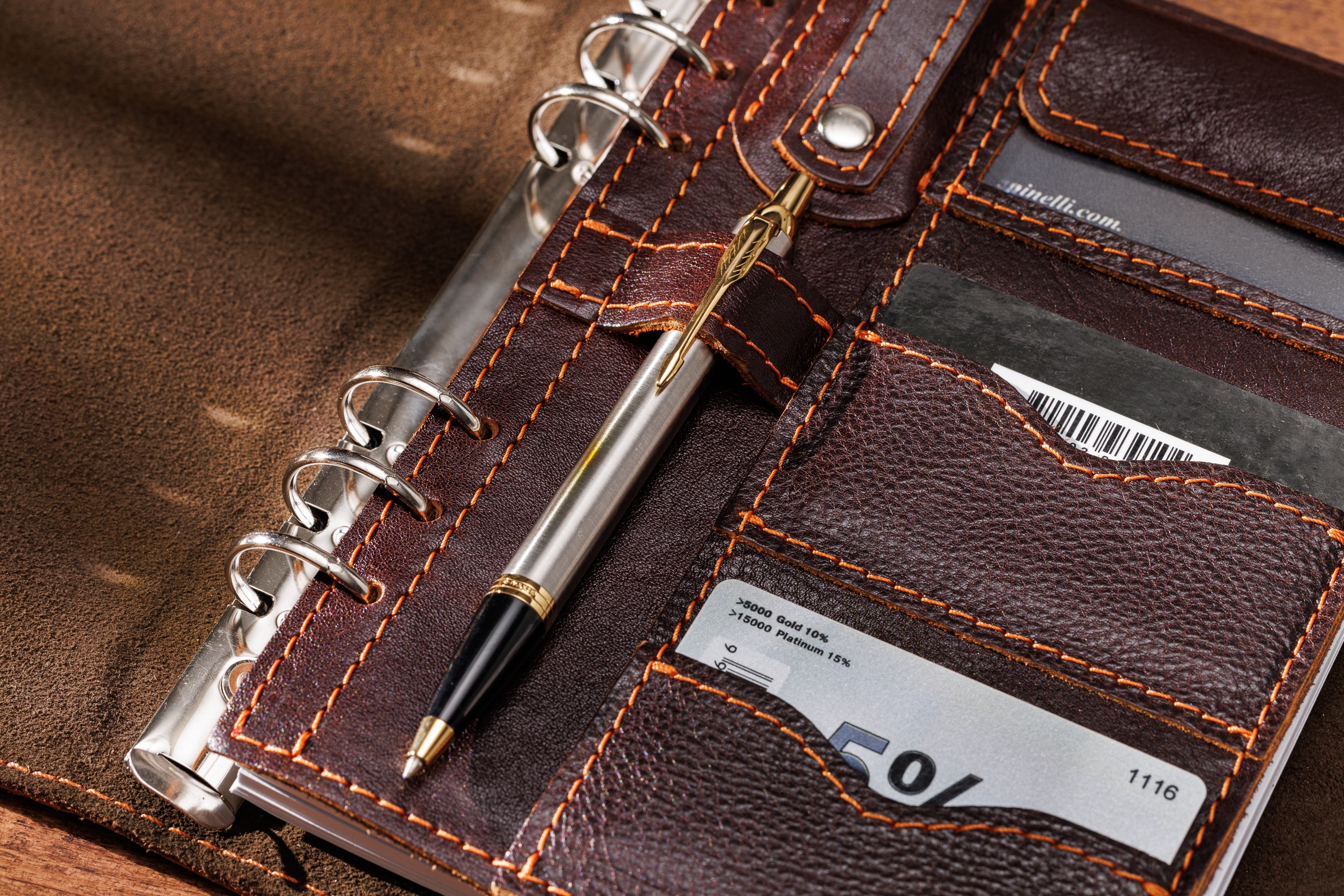 Custom Leather Planner | Business Organizer | Ring Closure Binder