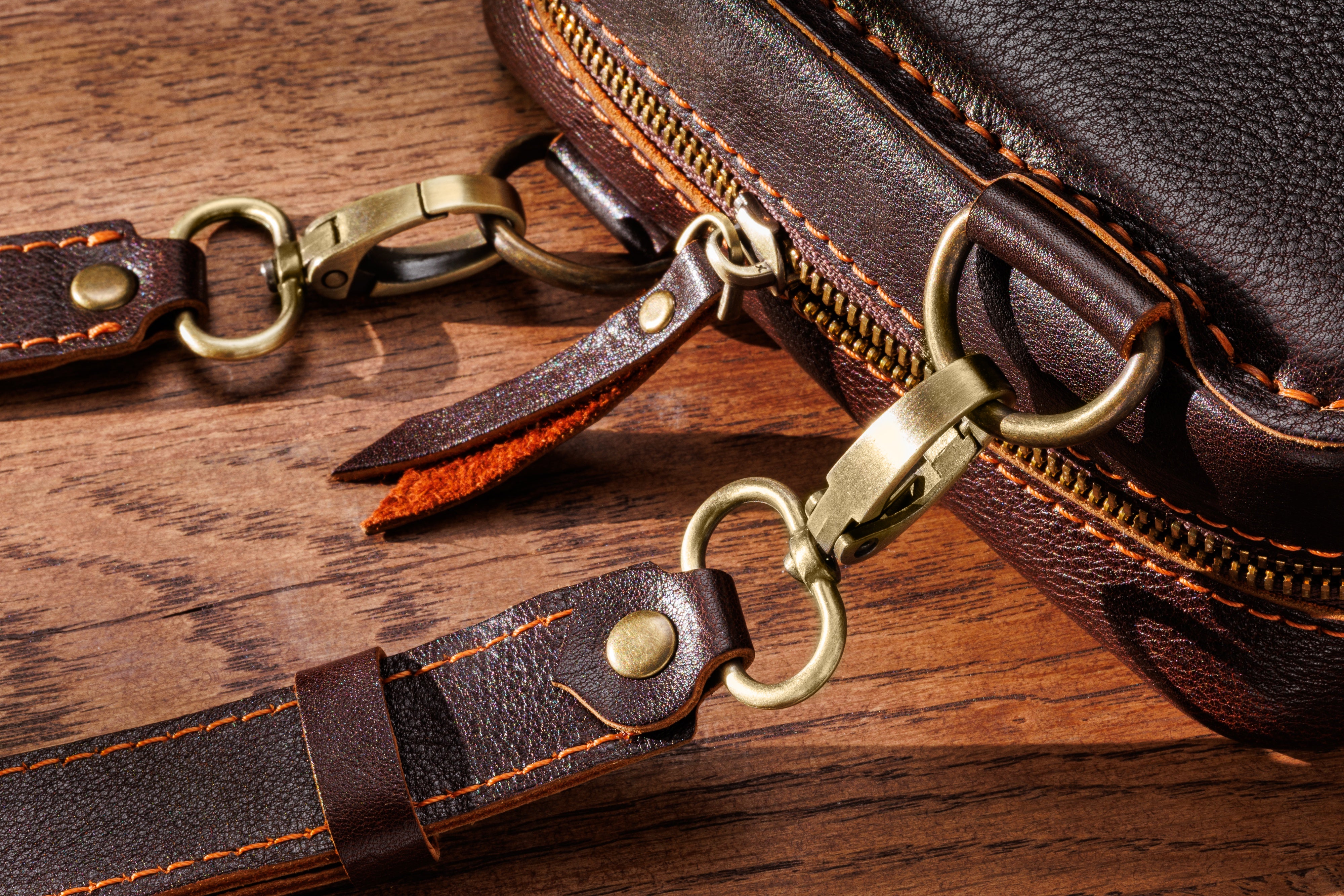 Handmade Leather Art Bag with Brush Holders | Personalized Artist