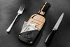 Tasting room check holder made from oak and leather