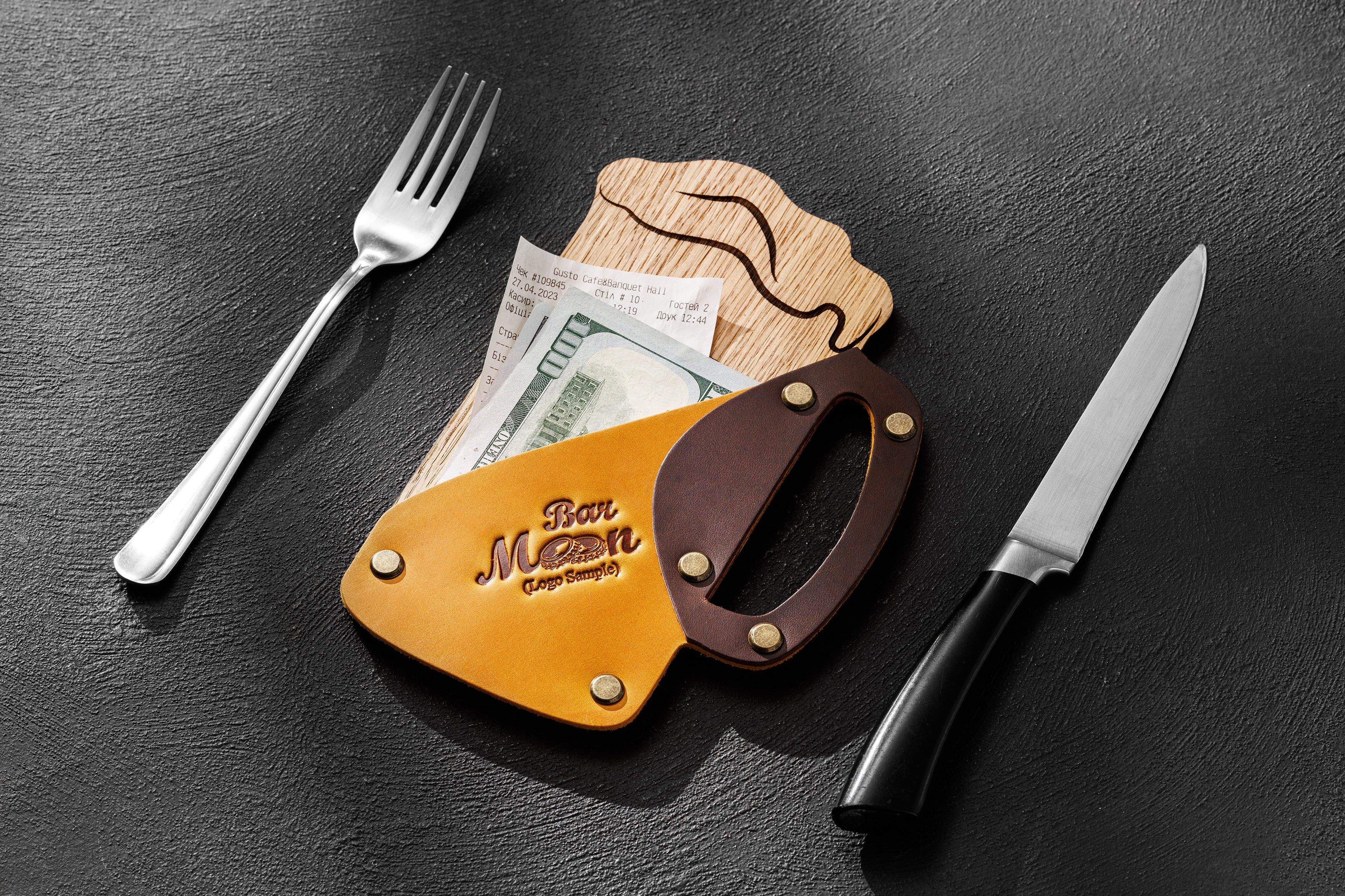Beer-themed bar accessory with rustic look