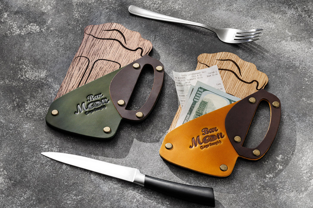 Stylish bill holder for upscale bar settings