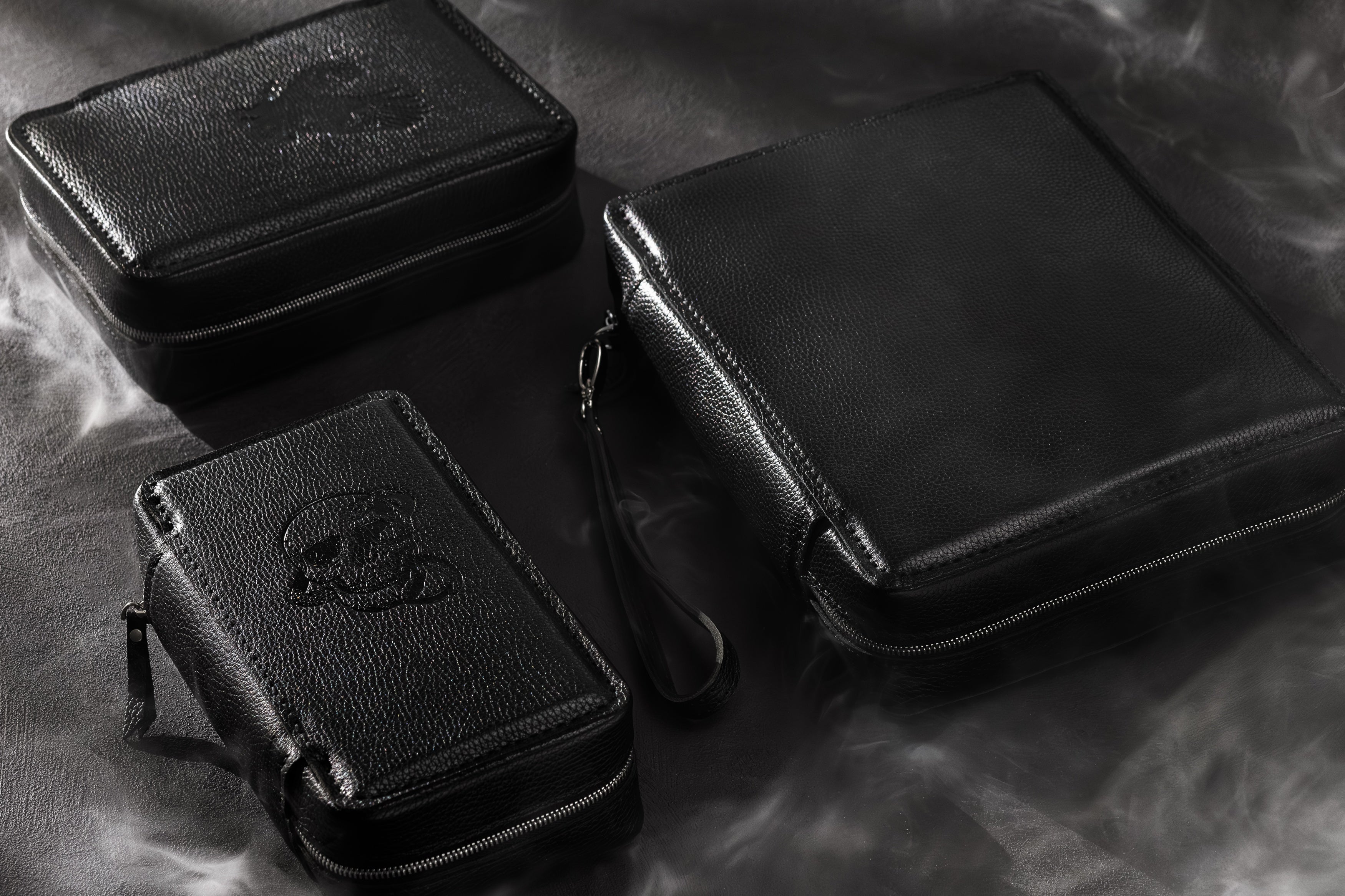 Personalized Cigar Case with Character and Purpose | Black Series Compact | Add your logo or name or initials