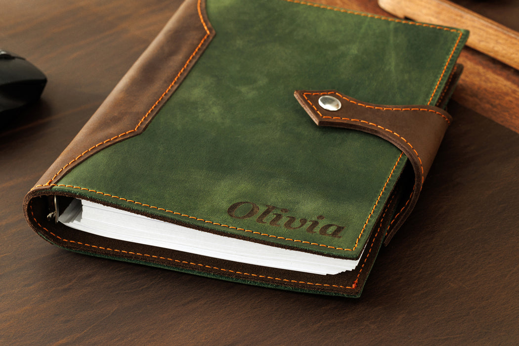 Deep Green Business Journal – Handmade from Full-Grain Leather | Mureli