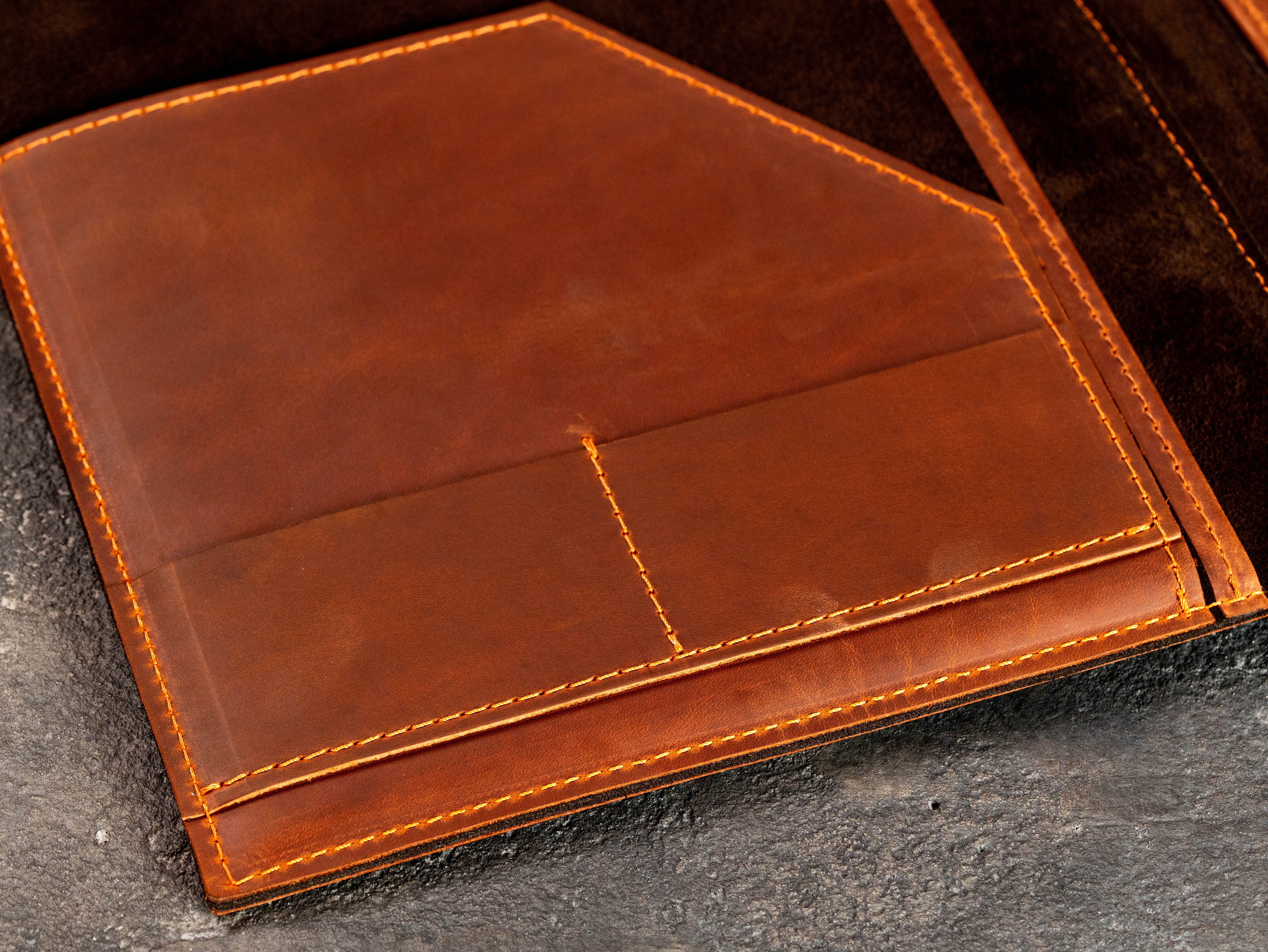 Personalized Copper Leather Legal Pad Portfolio with Name, Business Document Organizer for 8.5 × 11.75 Notepad | Mureli