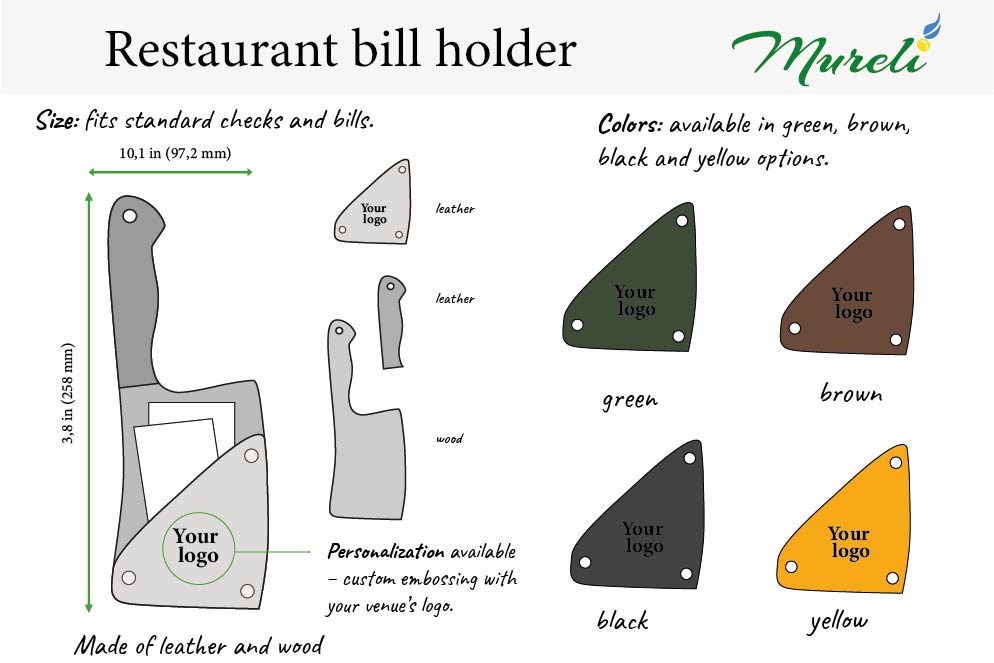 BBQ Knife Check Presenter | Custom Leather Bill Holder