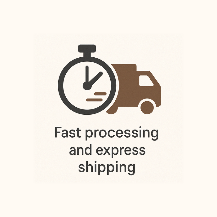 Fast processing and express shipping ( Not Fedex Overnight )