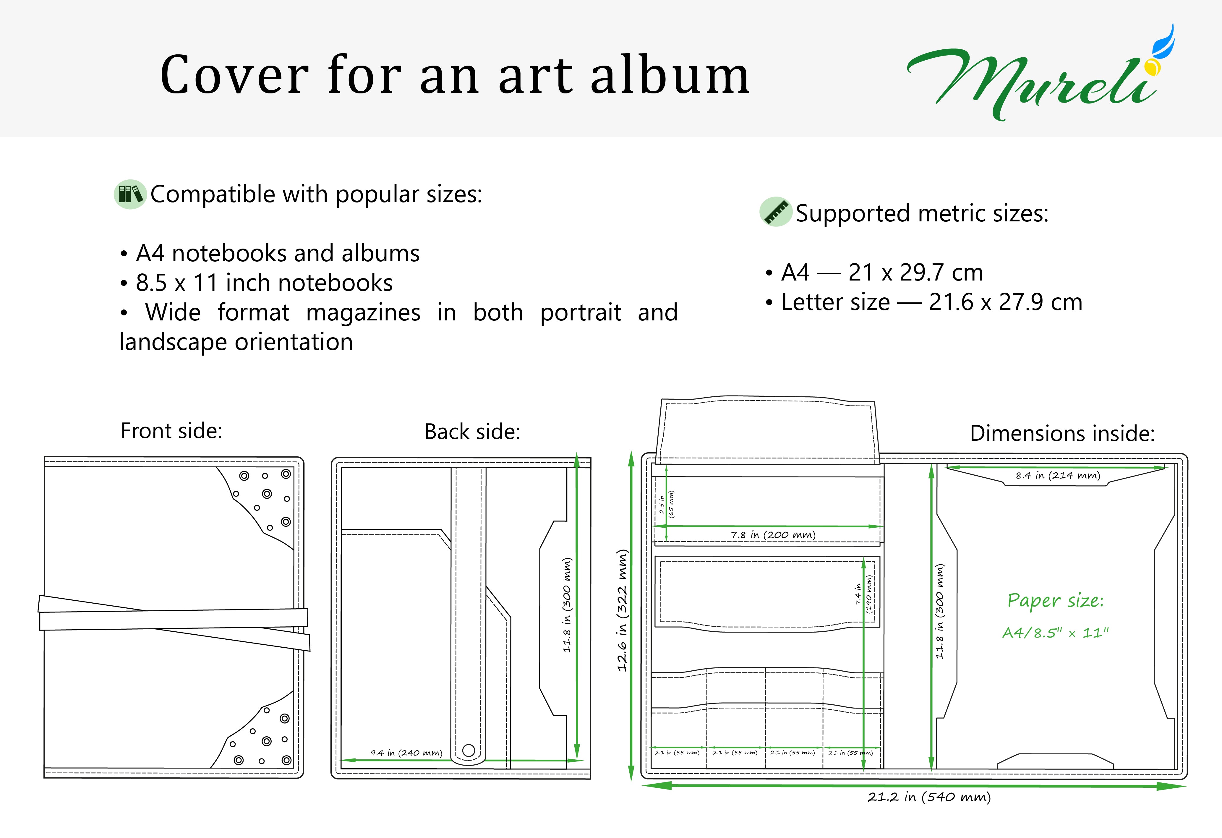 Leather Art Organizer with Pencils & Refillable Sketchbook | The Drawing Organizer with a Past