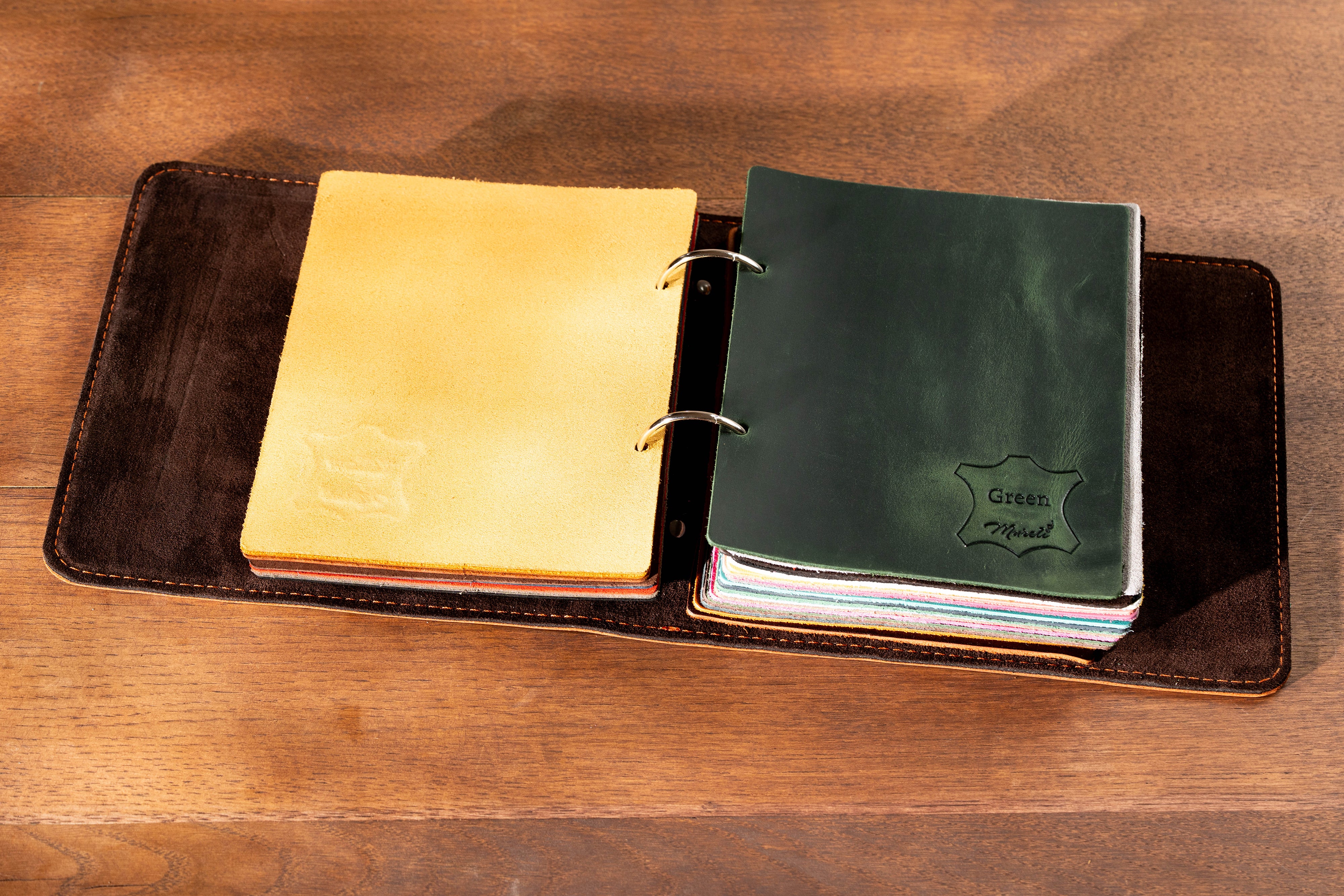 Mureli Leather Sample Binder with 28 Leather Swatches