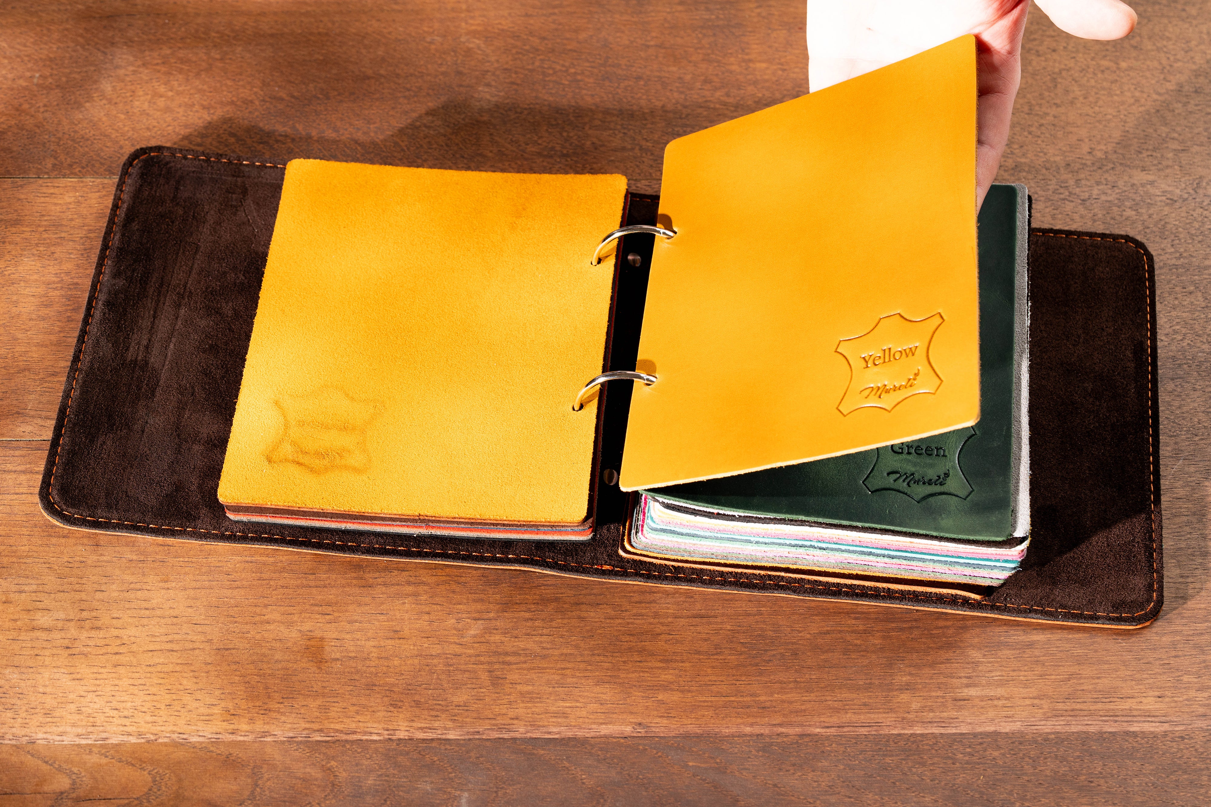 Mureli Leather Sample Binder with 28 Leather Swatches