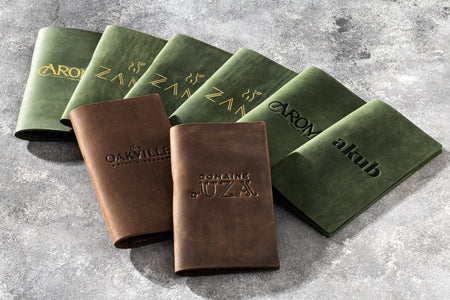 Leather bill holder with your restaurant logo