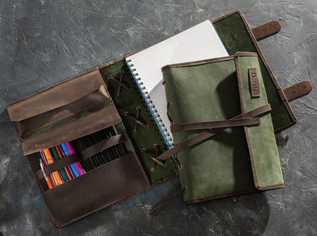 Leather art organizer for kids and adults