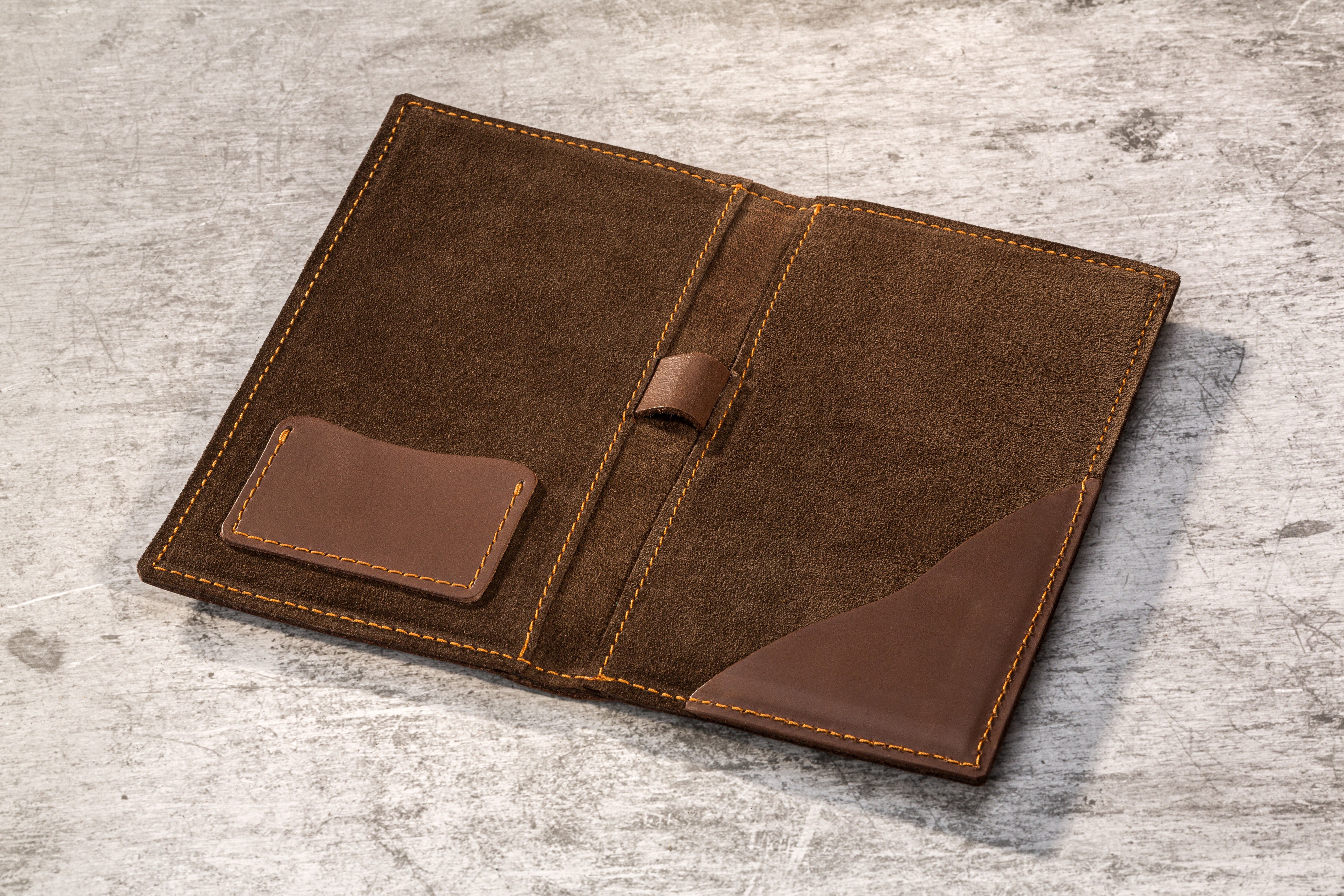 Warm Brown Restaurant Check Folder | Premium Leather