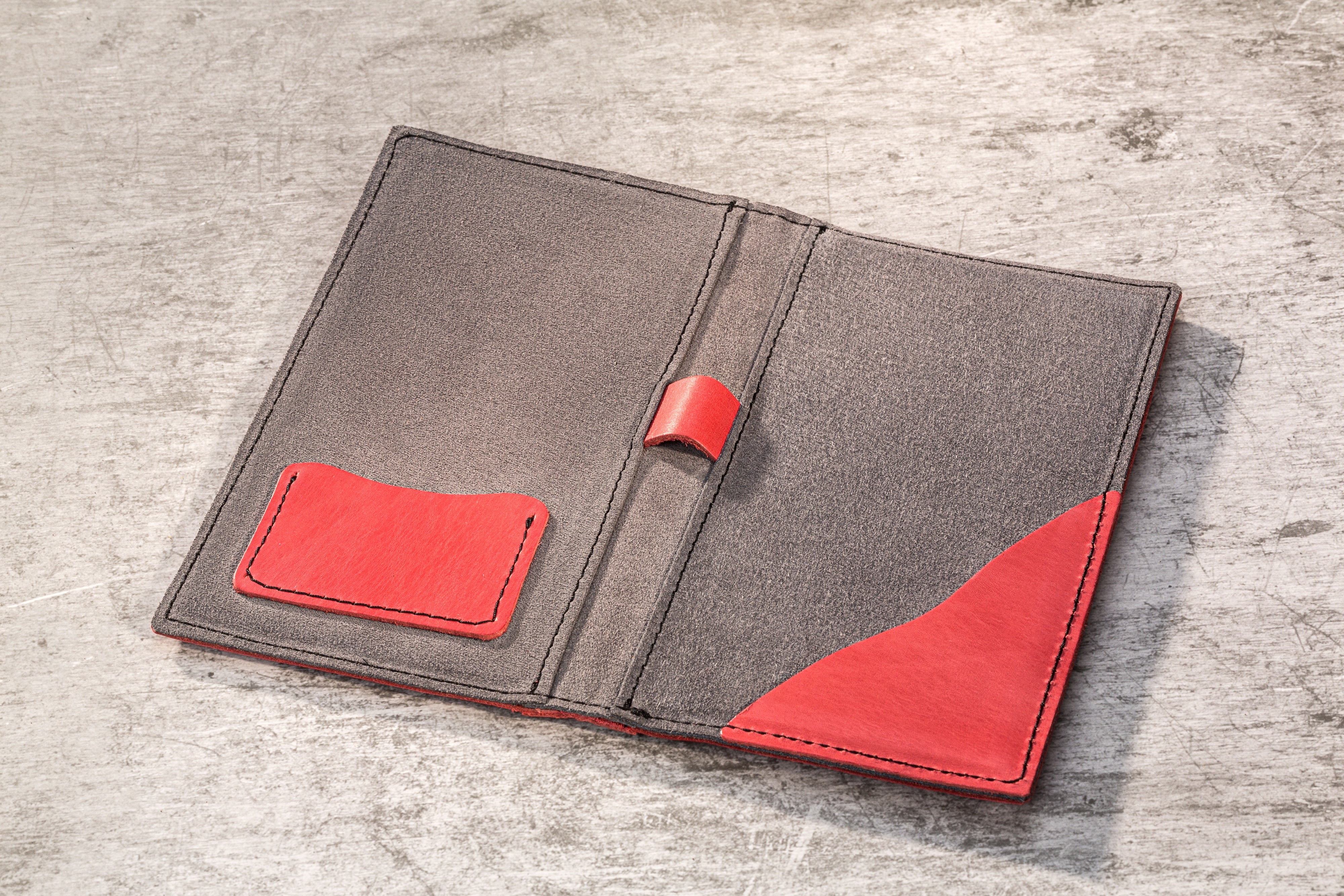 Fire Red Leather Folder | For Modern Restaurants
