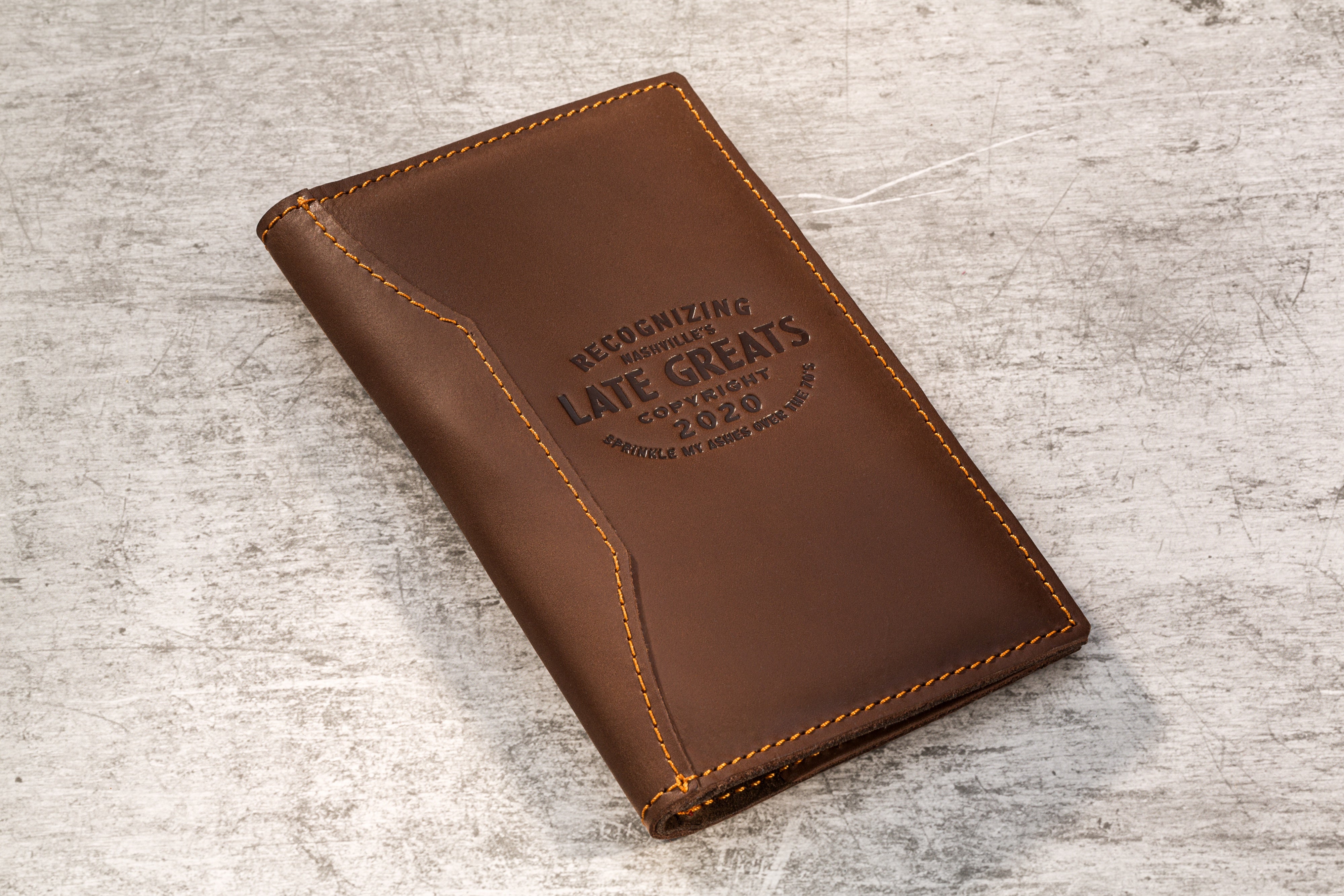 Mid Brown Leather Bill Presenter | Wallet Style