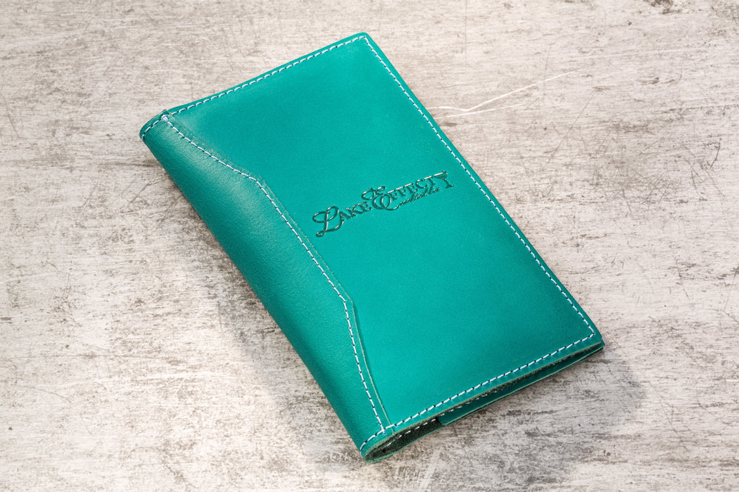 Vibrant Turquoise Restaurant Check Holder | Custom Logo