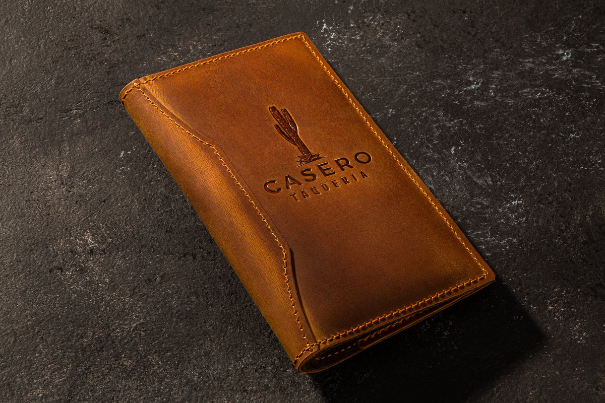 Rustic Style Check Presenters Rustic Brown Restaurant Check Presenter | Full Grain Leather– Mureli ...