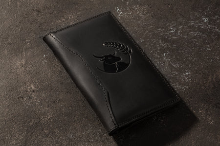 Premium Black Leather Restaurant Bill Folder