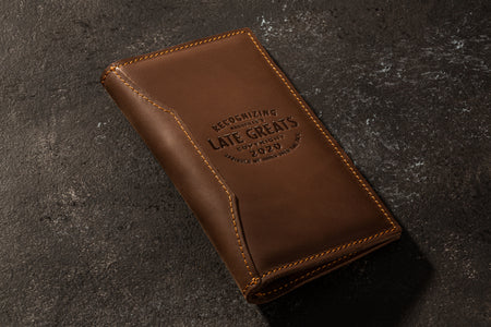 Coffee Brown Leather Bill Holder | Restaurant Style