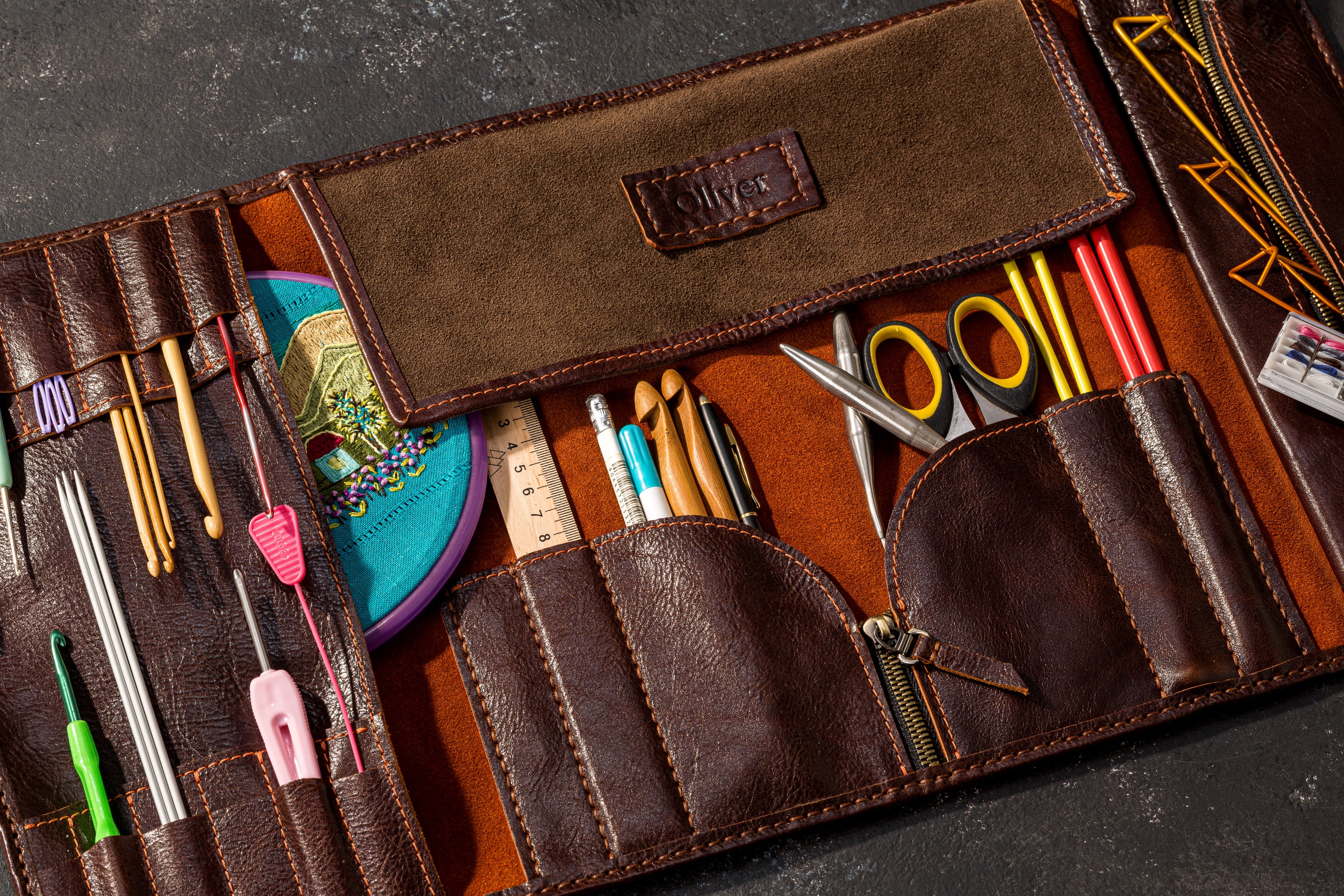 Heritage Craft, Modern Use — Dark Brown Leather Tool Roll
