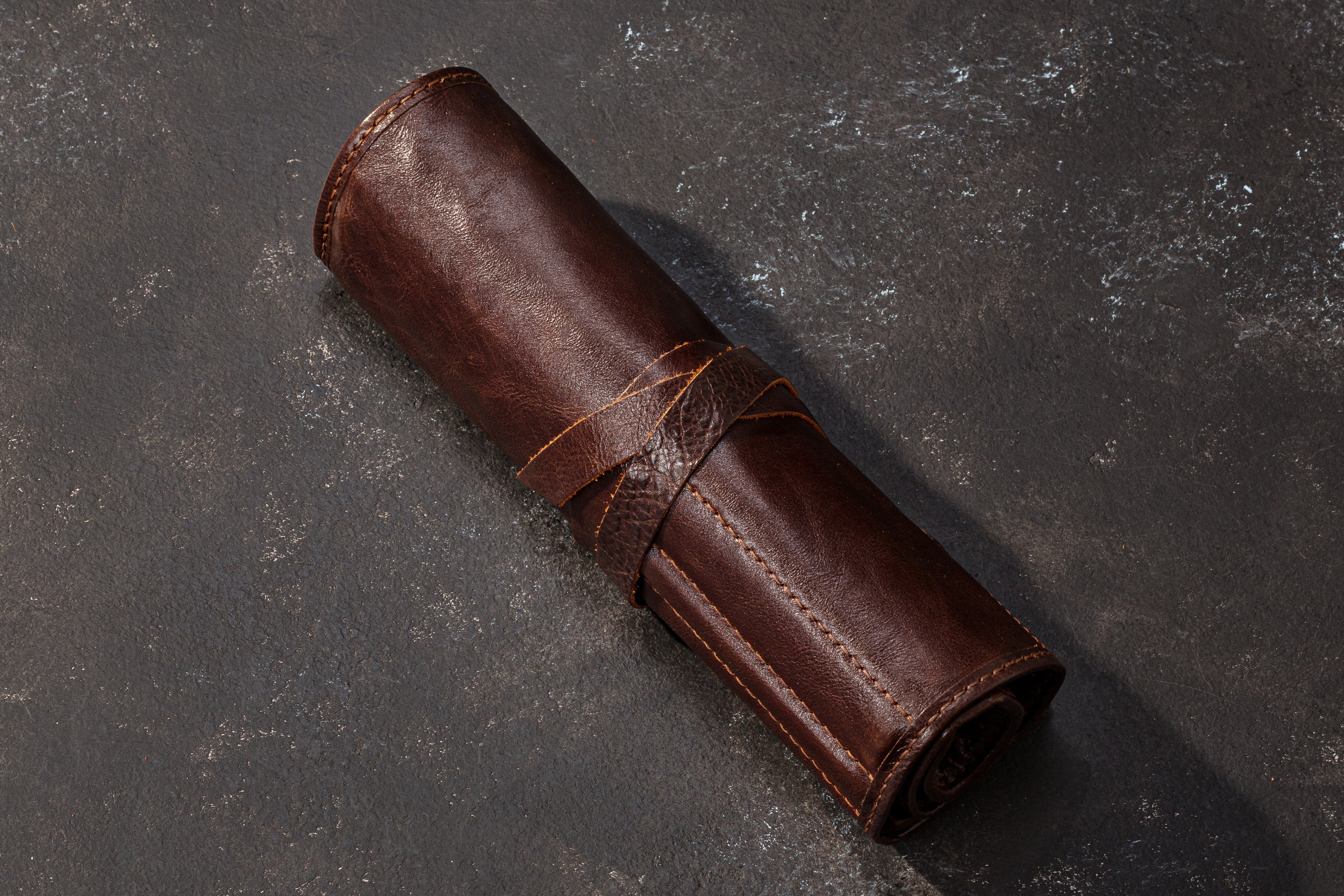 Crafted in Chocolate-Toned Leather for the Refined Maker