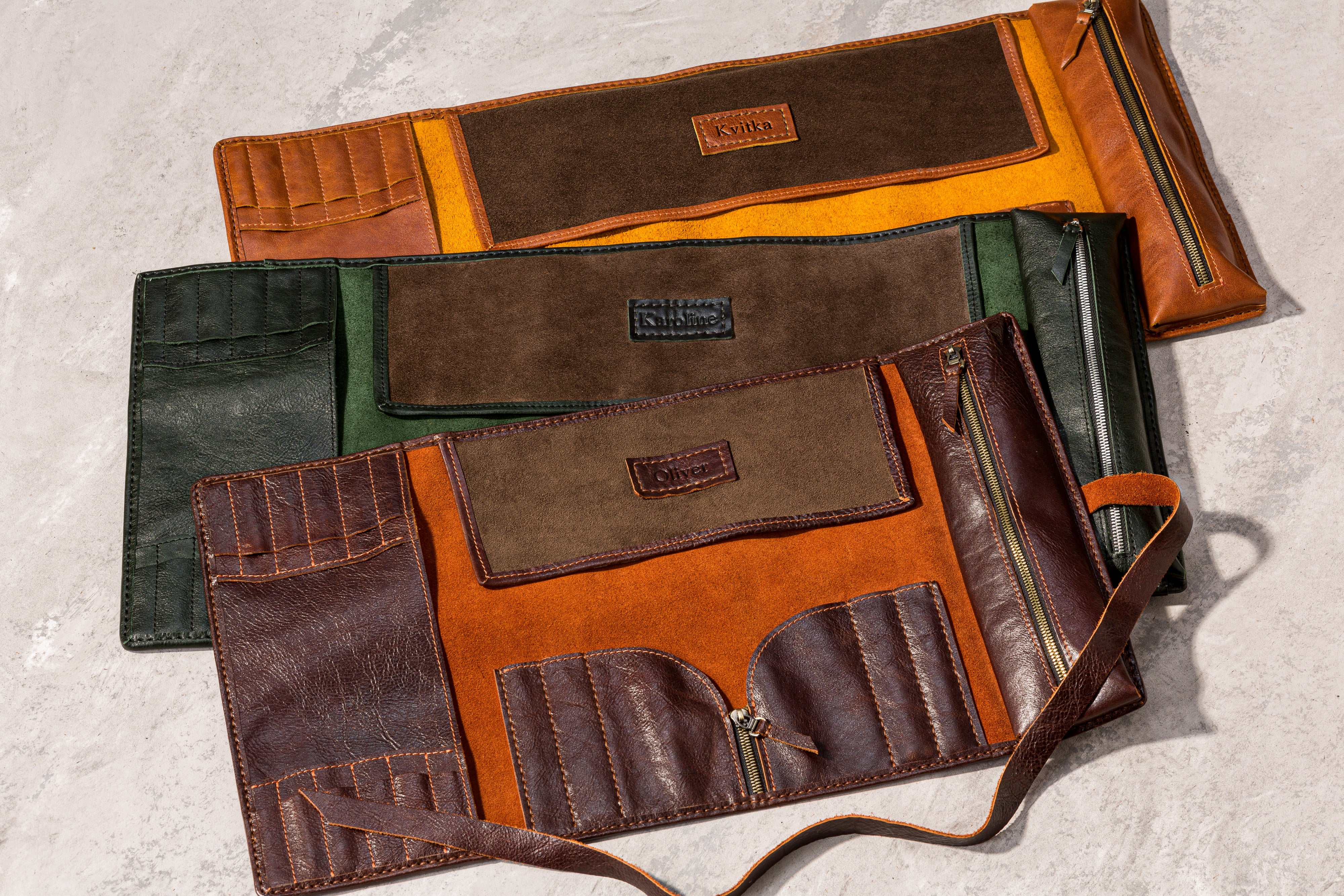 Artisan Leather Roll for Knitters — Where Style Meets Function